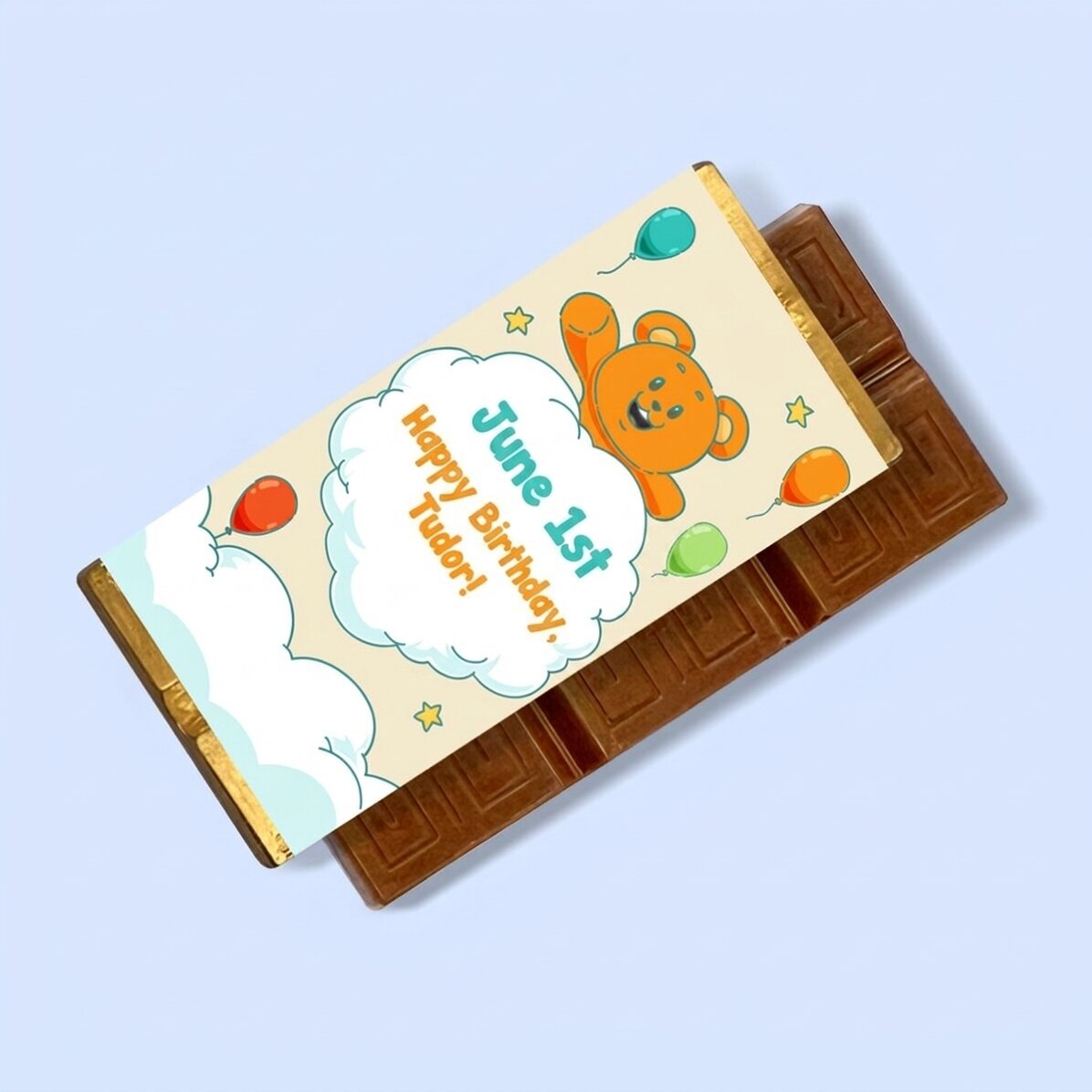 Mini tavoletta di cioccolato personalizzata per bambini con messaggio - Festa dei bambini