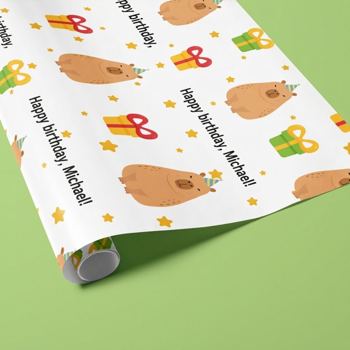 Carta da regalo personalizzata con testo - Capibara di compleanno