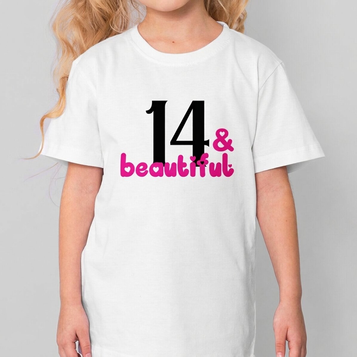 Maglietta in cotone per bambini personalizzata con messaggio - Beautiful