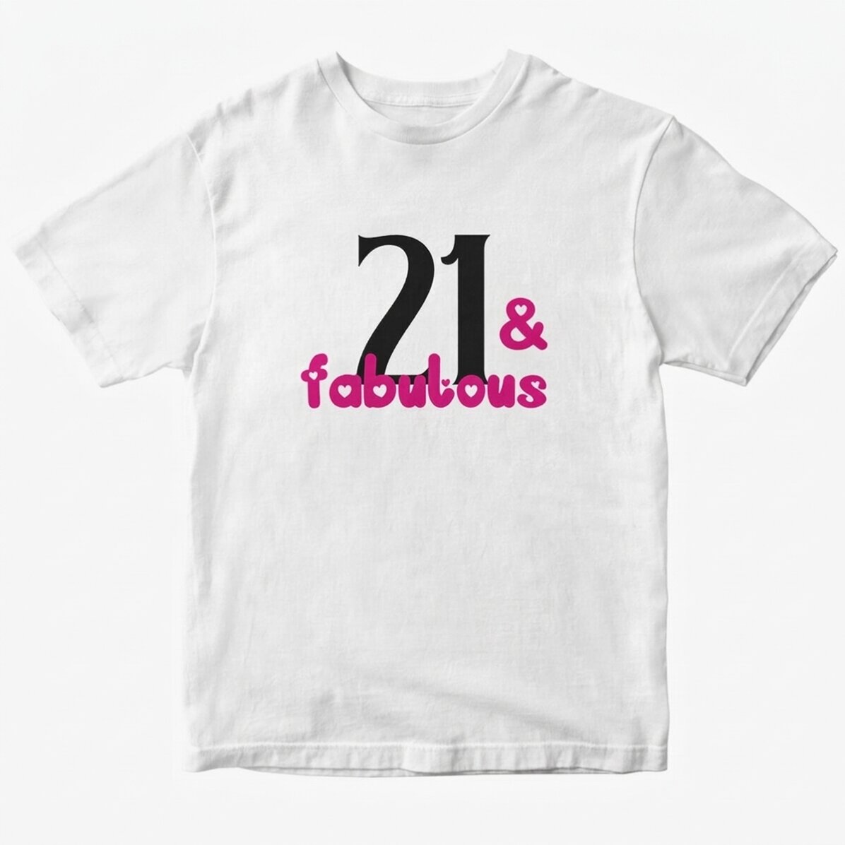 Maglietta in cotone personalizzata con scritta - Fabulous