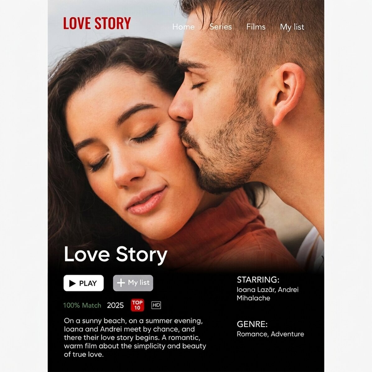 Poster personalizzato con foto e testo - Film