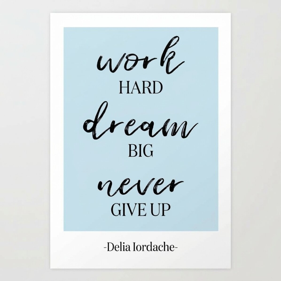 Poster personalizzato con testo - Never Give Up