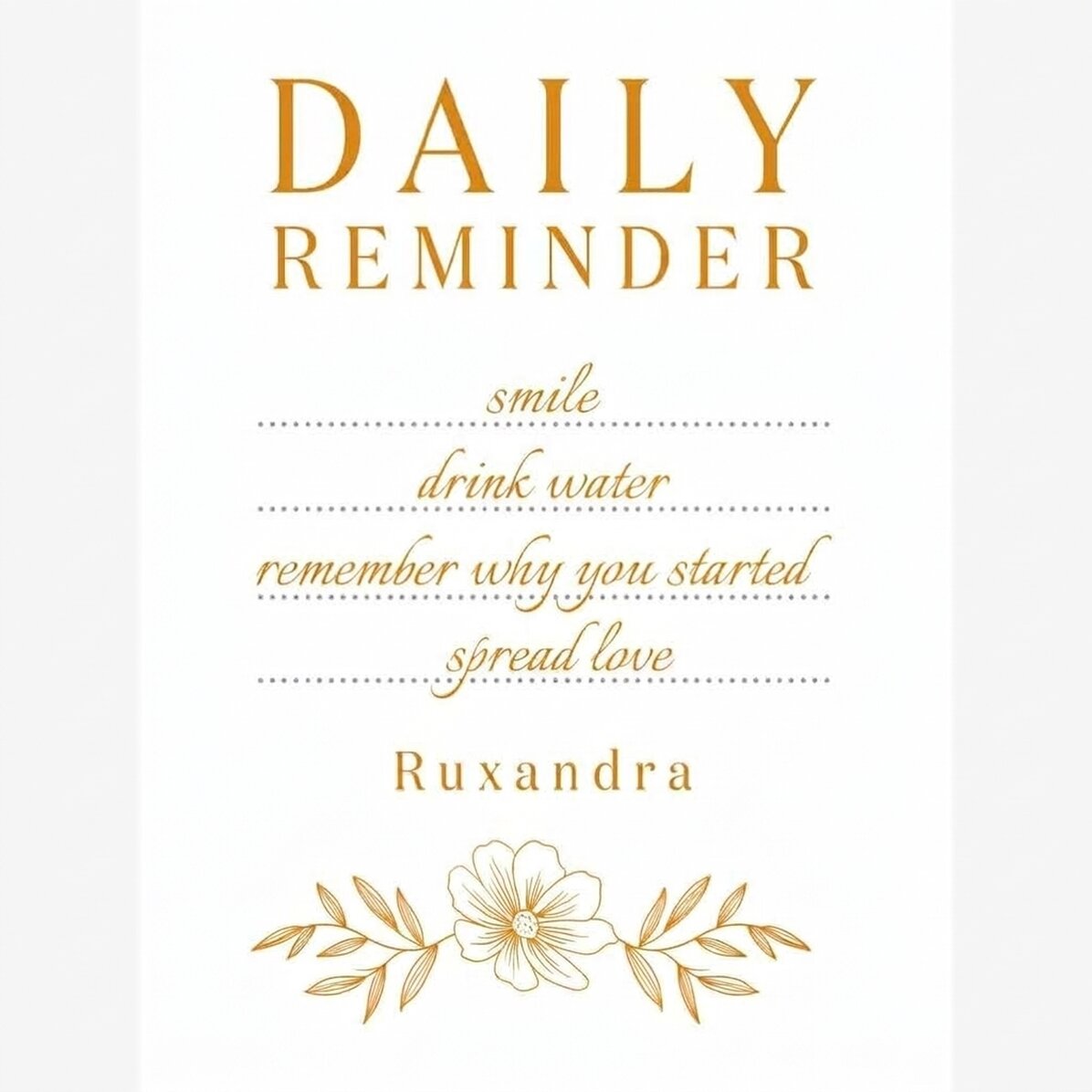 Poster personalizzato con testo - Promemoria quotidiano