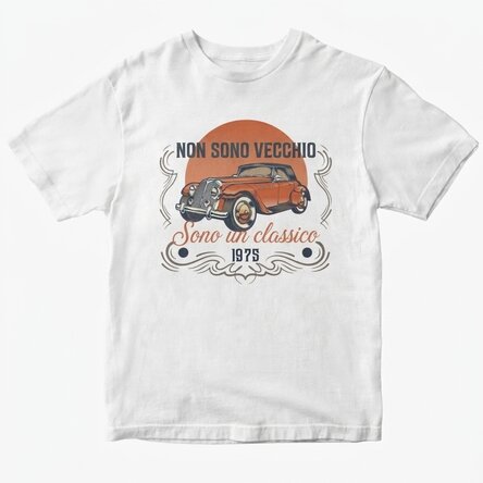 Maglietta in cotone personalizzata con scritta - I'm a classic