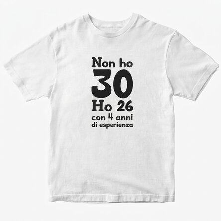 Maglietta in cotone personalizzata con scritta - Birthday