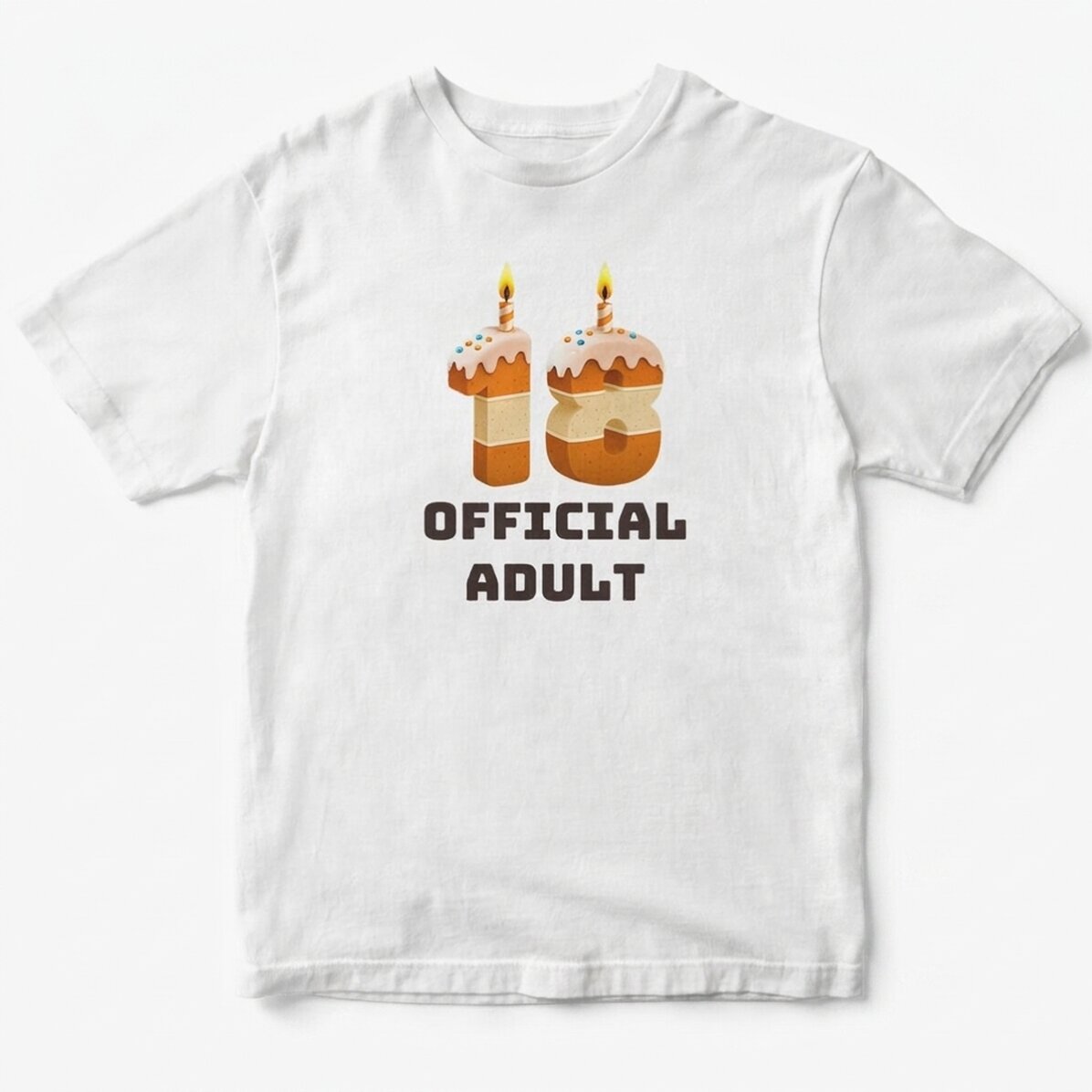 Maglietta in cotone personalizzata con scritta - 18 Cake