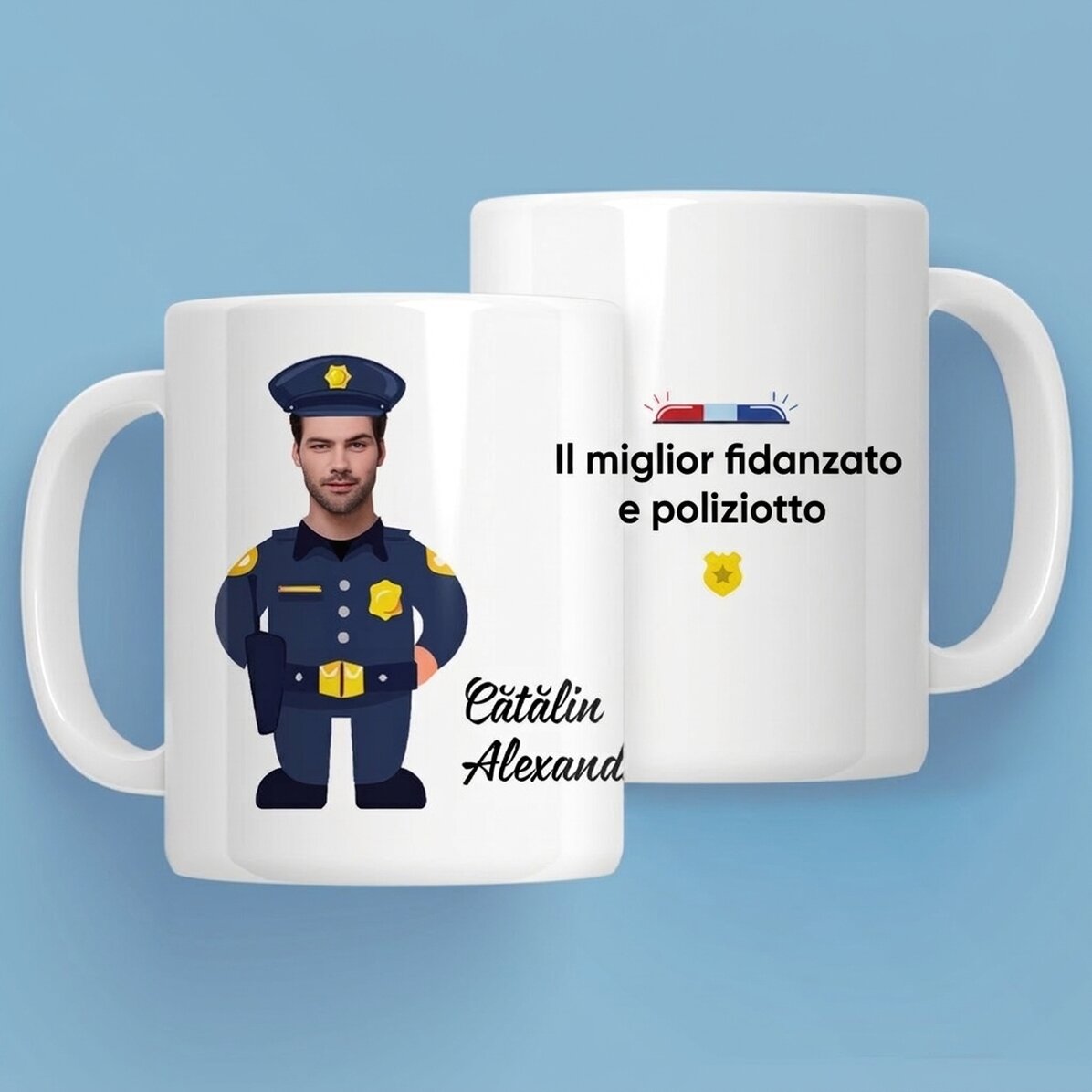 Tazza personalizzata con scritta - Per i poliziotti