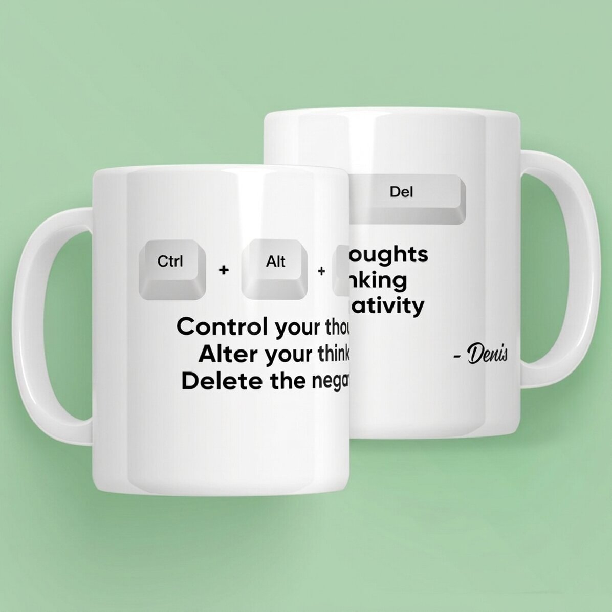 Tazza personalizzata con scritta - Ctrl + Alt + Del