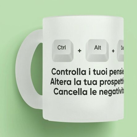 Tazza personalizzata con scritta - Ctrl + Alt + Del