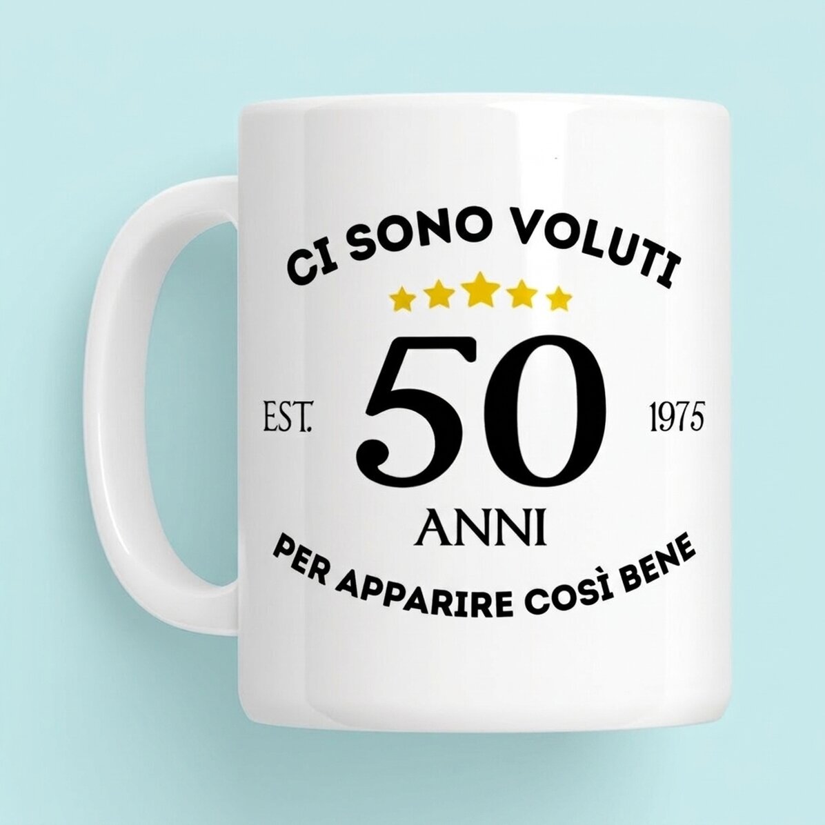 Tazza personalizzata con scritta - Sto bene alla mia età