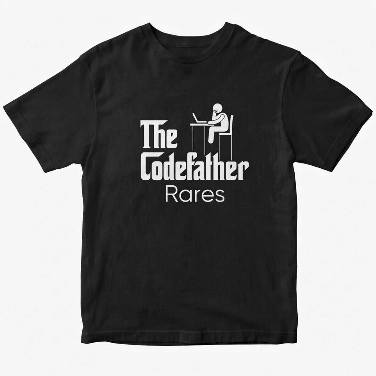 Maglietta in cotone personalizzata con scritta - The codefather