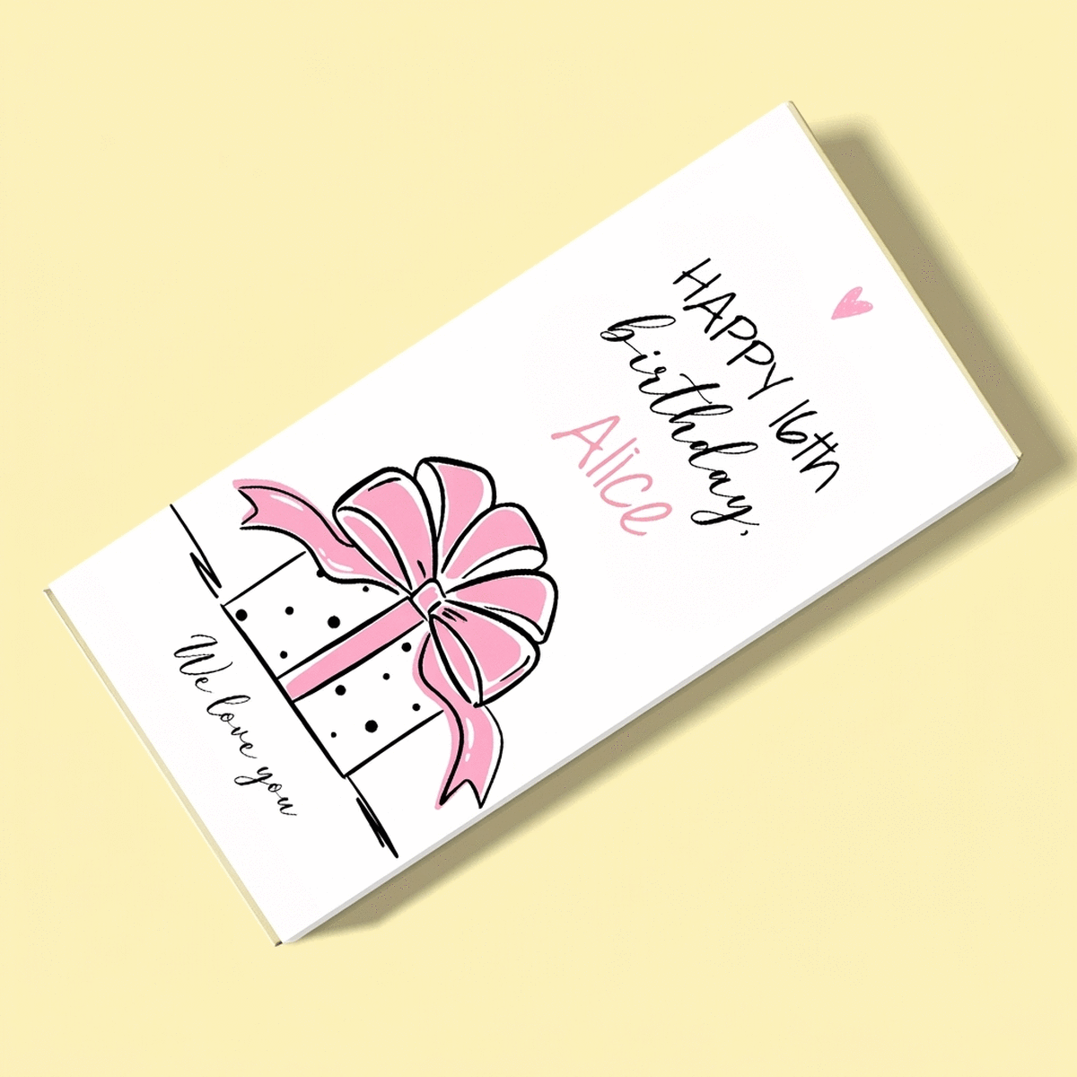 Cioccolato personalizzato con messaggio - Regalo di compleanno