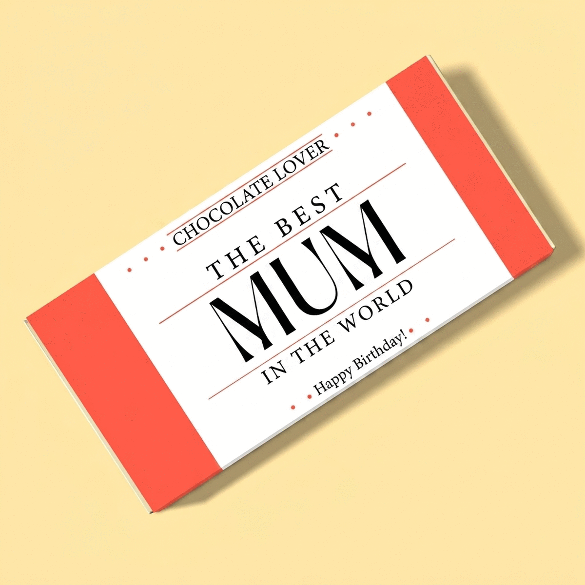 Cioccolato personalizzato con una scritta