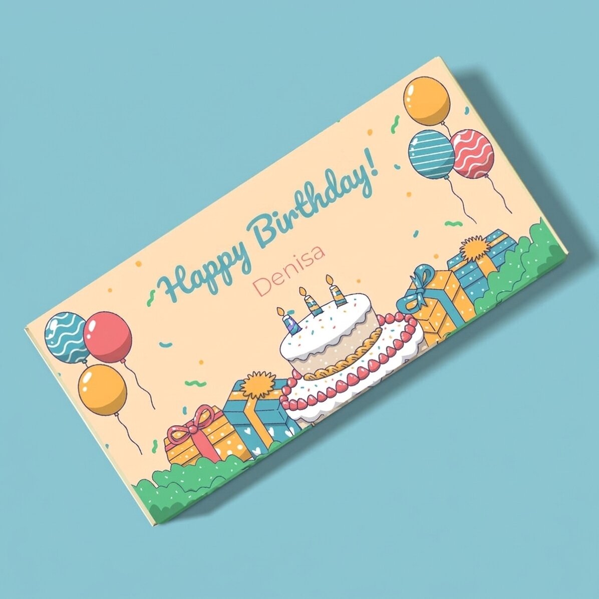 Cioccolato personalizzato con scritta - Festa di compleanno