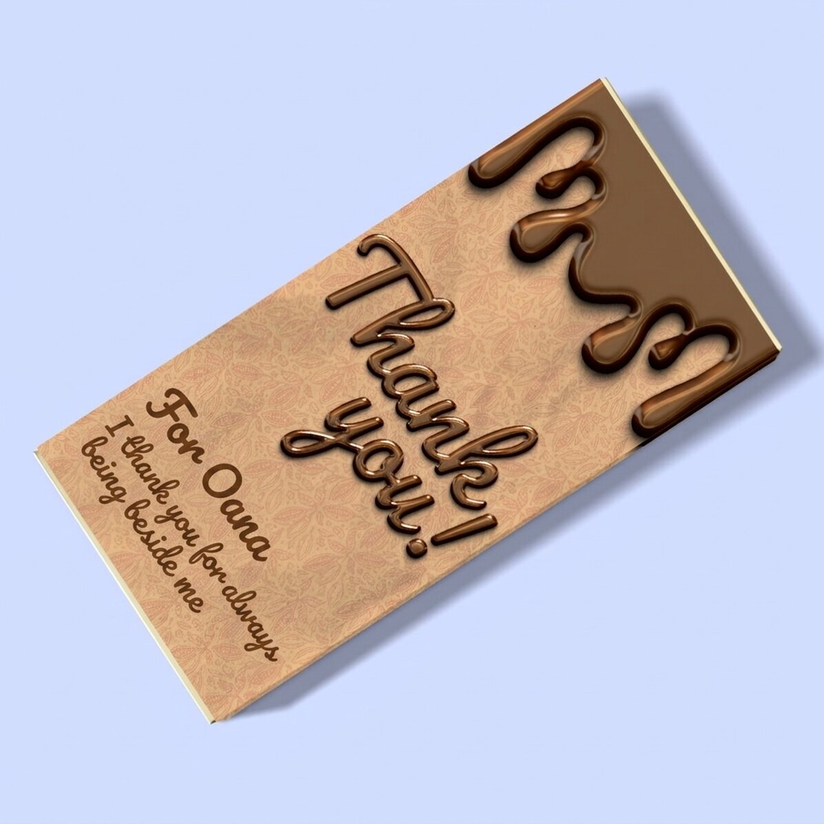 Cioccolato personalizzato con scritta - Grazie!