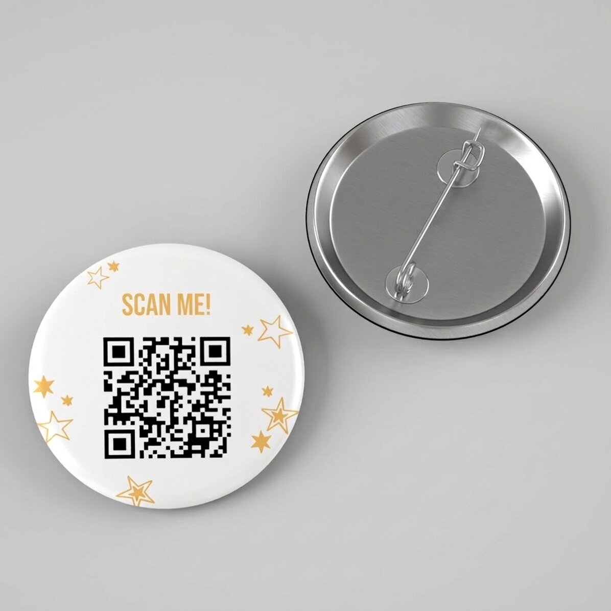 Spilla personalizzata con testo e codice QR