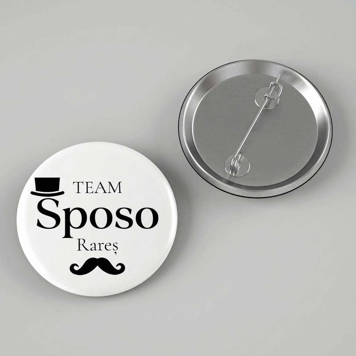 Spilla personalizzata con testo - Matrimonio