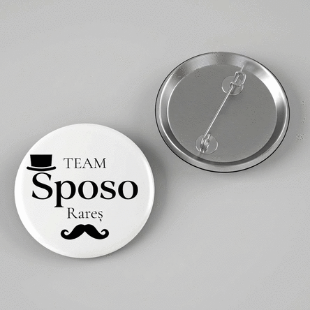 Spilla personalizzata con testo - Matrimonio