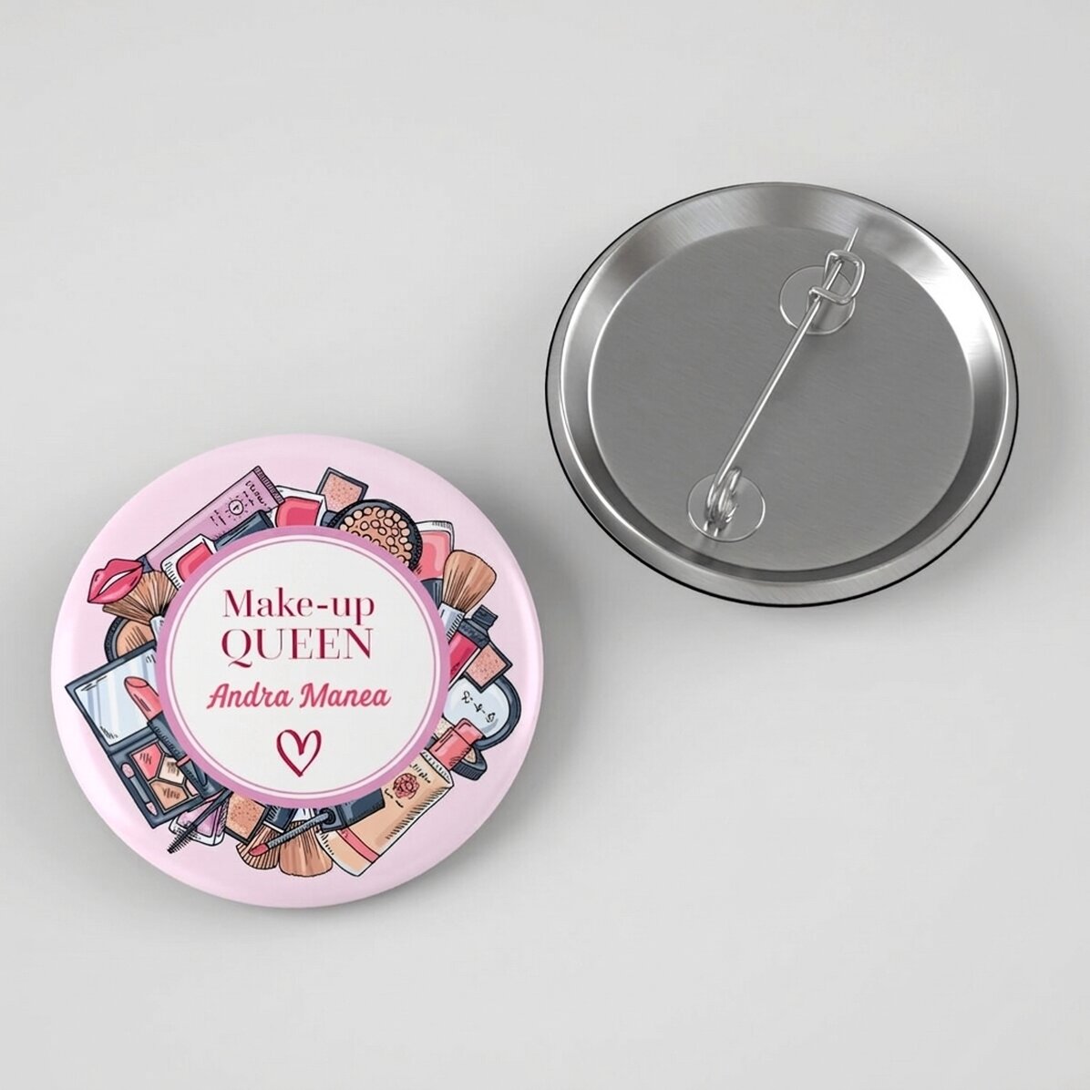 Spilla personalizzata con messaggio - Truccatrice