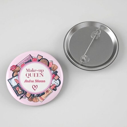 Spilla personalizzata con messaggio - Truccatrice