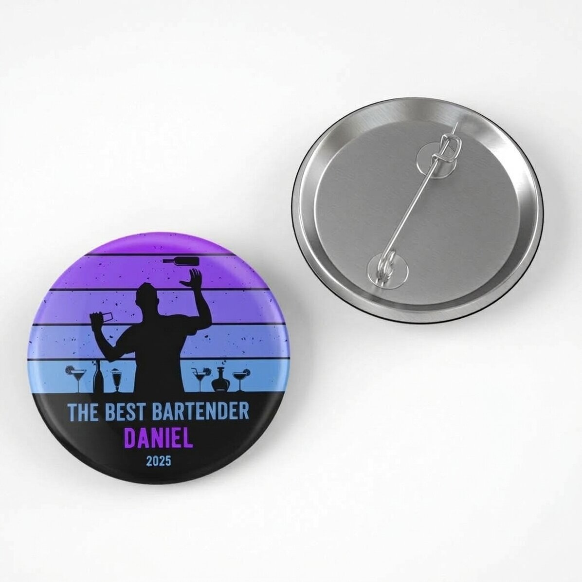 Spilla personalizzata con messaggio - Best Bartender