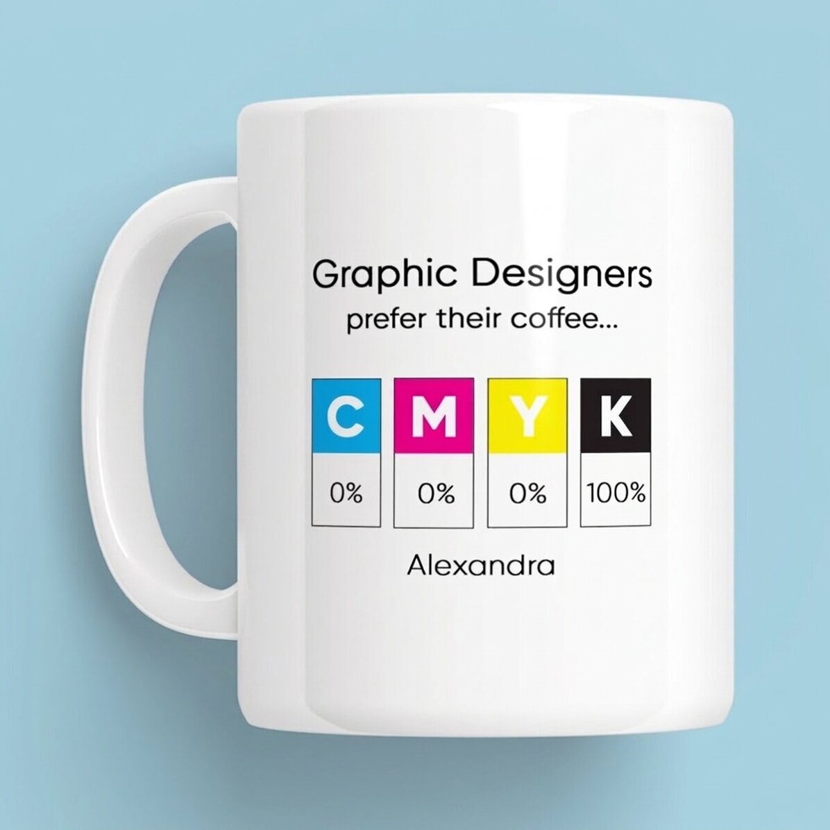 Tazza personalizzata con messaggio - Graphic Designer