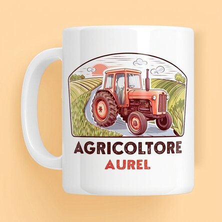 Tazza personalizzata con scritta per agricoltori - Trattore
