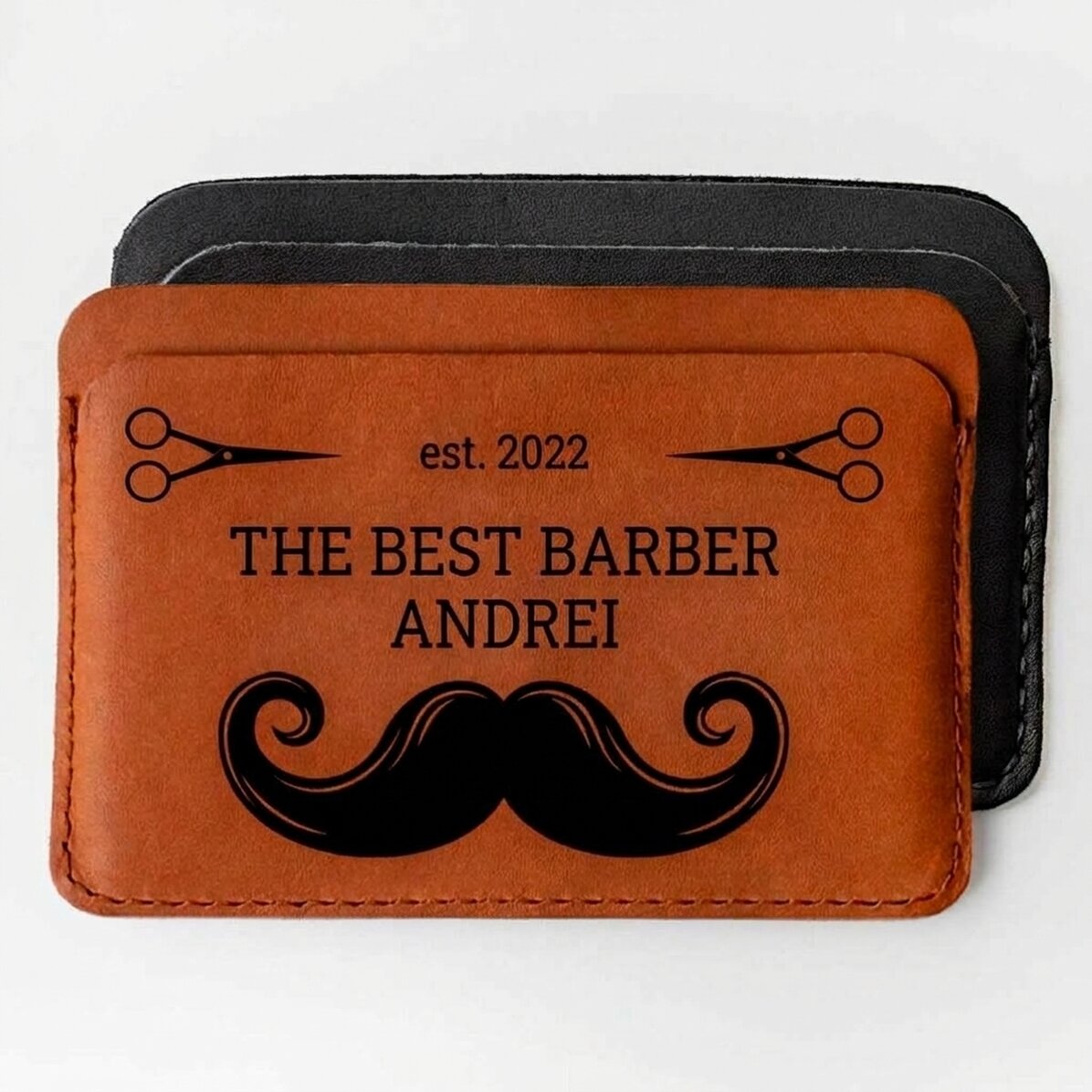 Portafoglio in pelle personalizzato con dedica - Barber