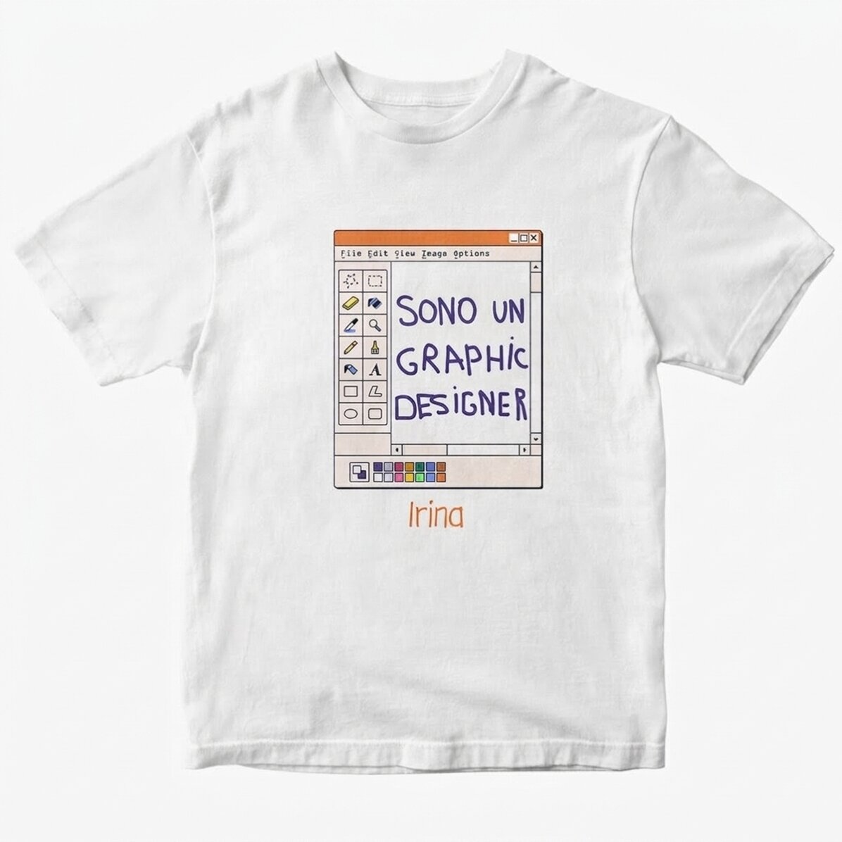 Maglietta in cotone personalizzata con nome - Graphic Designer