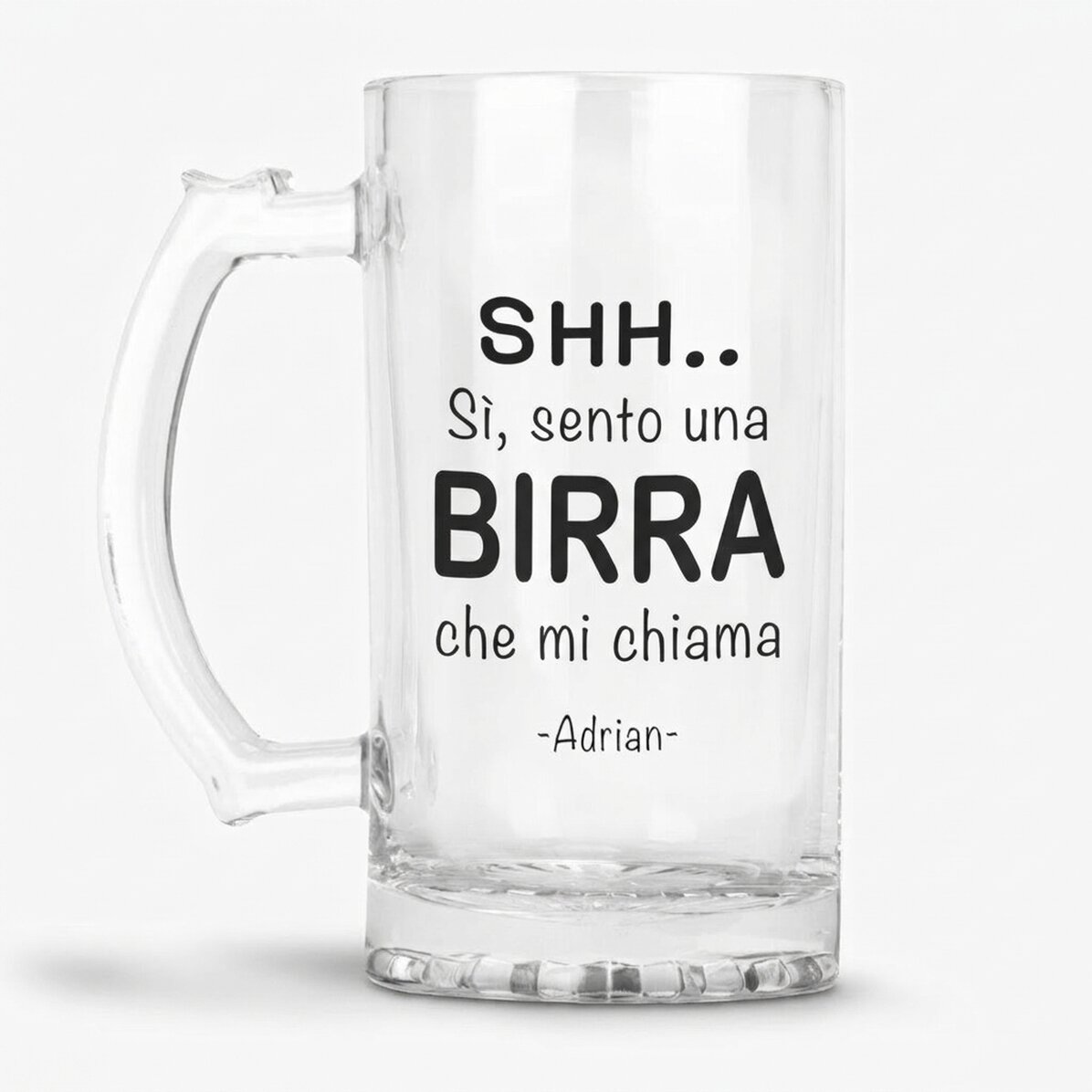 Boccale da birra personalizzato con messaggio - SHH... I hear a BEER