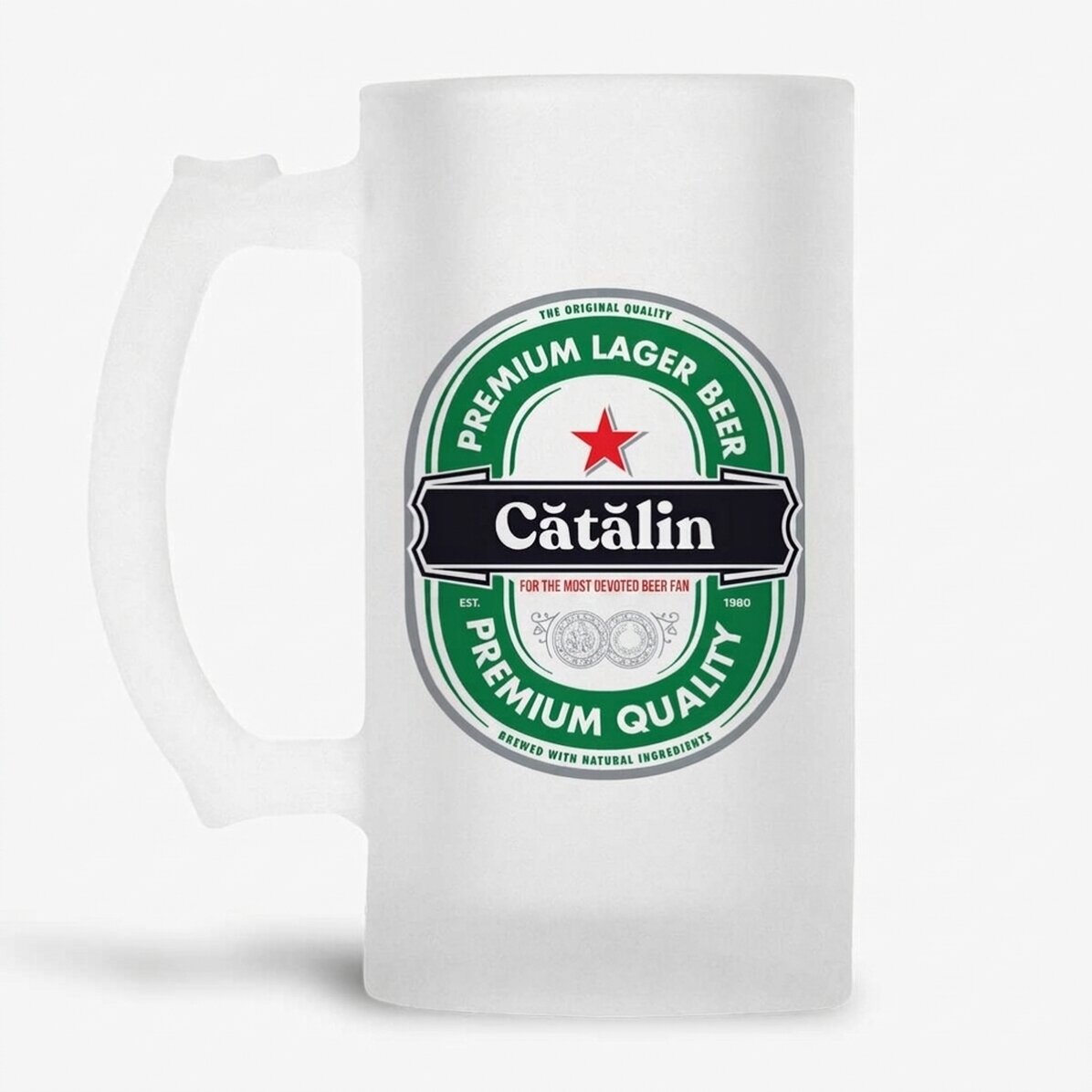 Boccale da birra personalizzato con messaggio - Il fan più appassionato della birra