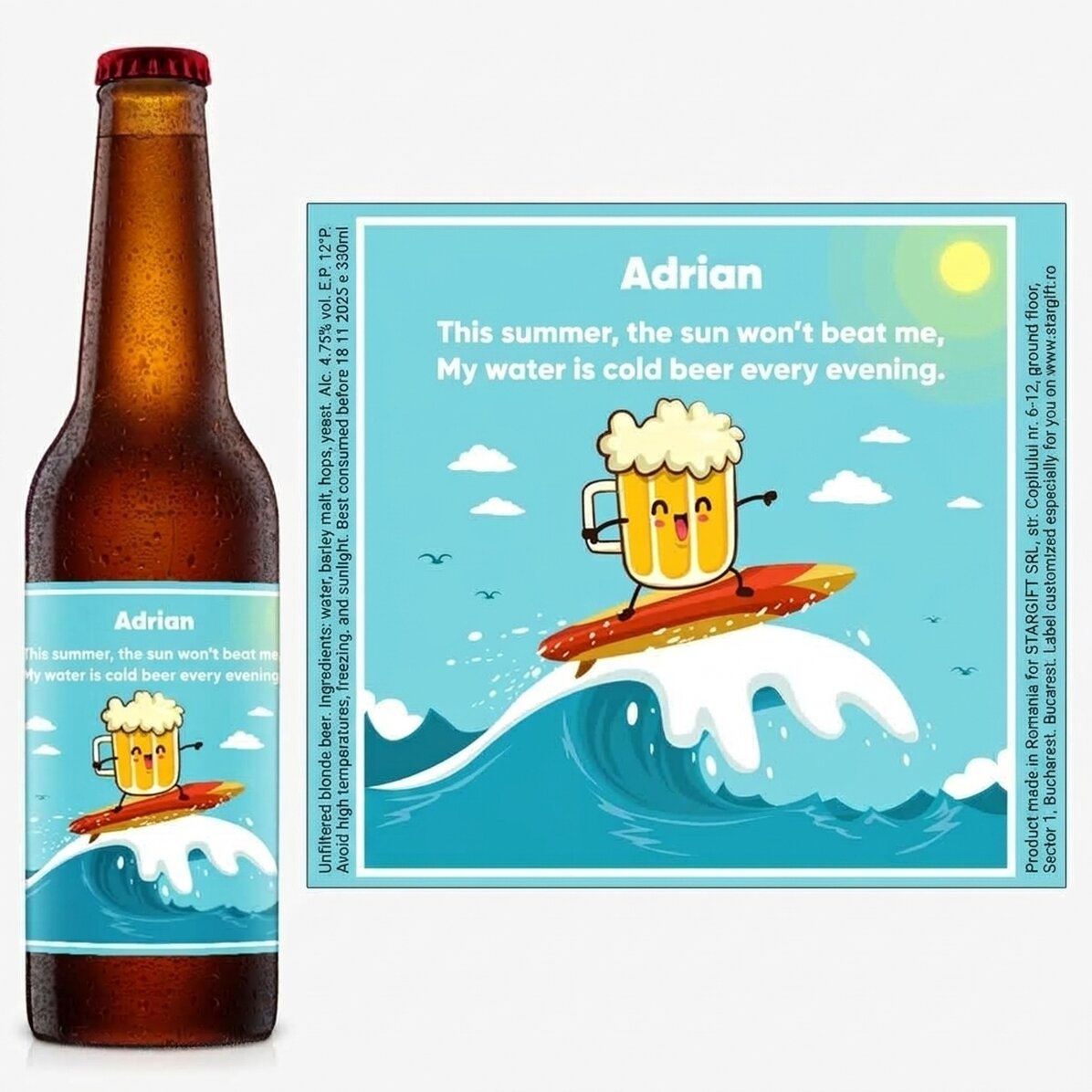 Birra personalizzata con messaggio - Birra speciale estiva