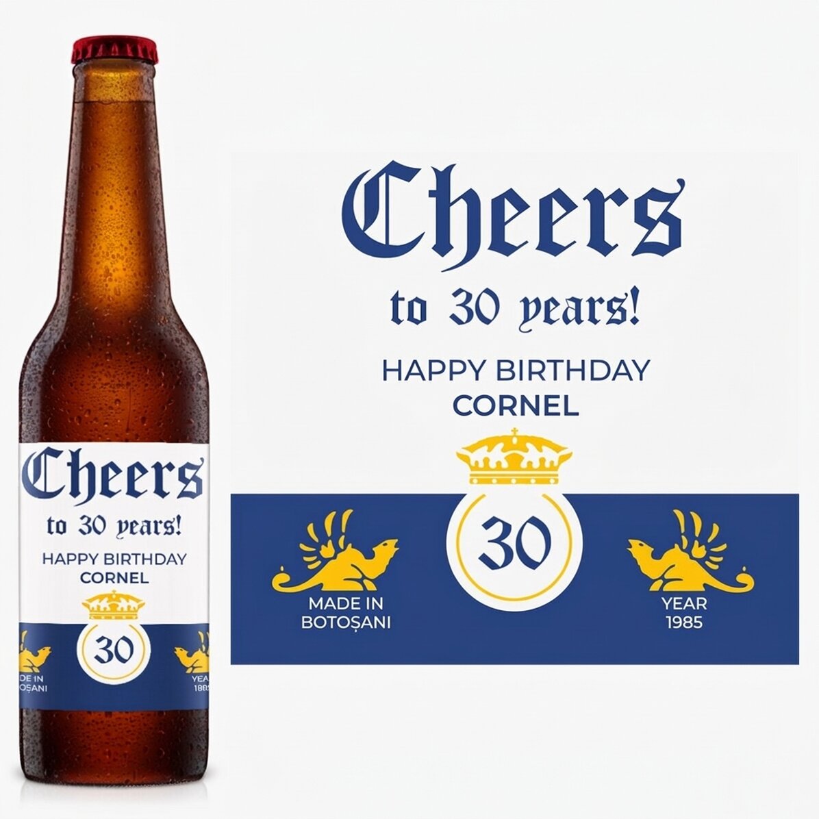 Birra personalizzata con scritta - Crown