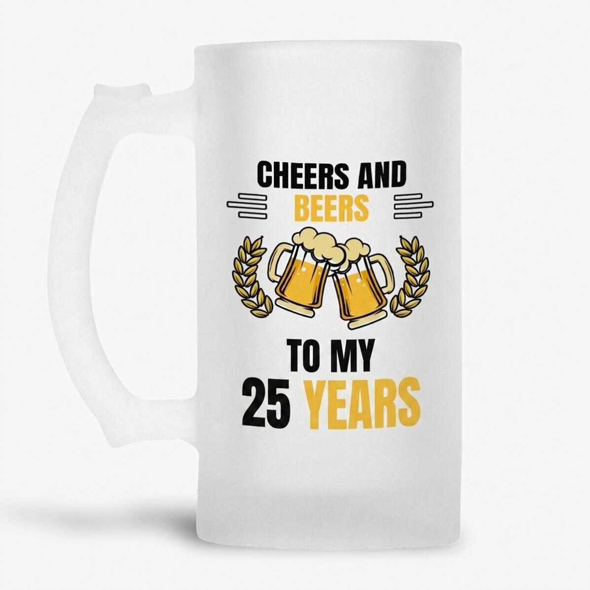 Boccale da birra personalizzato con messaggio - Cheers and Beers