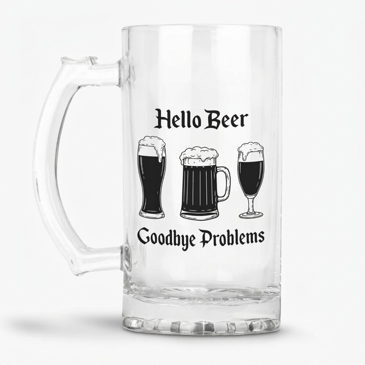 Boccale da birra personalizzato con messaggio - Hello Beer