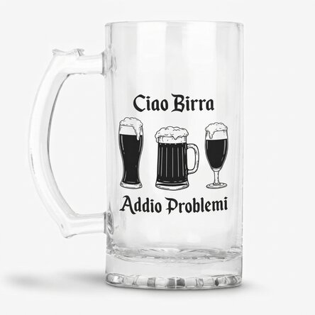 Boccale da birra personalizzato con messaggio - Hello Beer