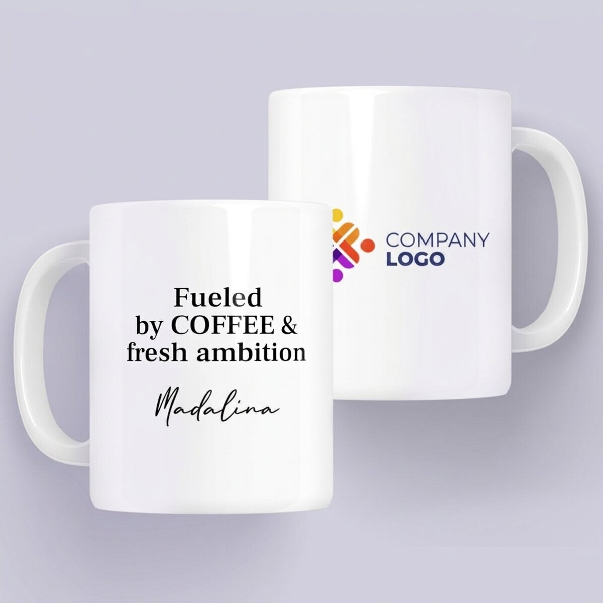 Tazza personalizzata con logo e messaggio