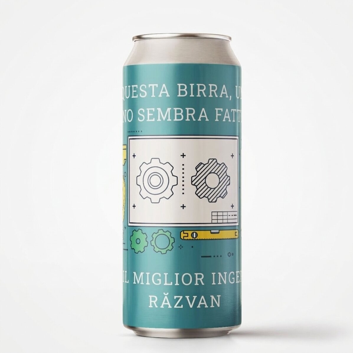 Birra in lattina personalizzata con scritta - Ingegnere