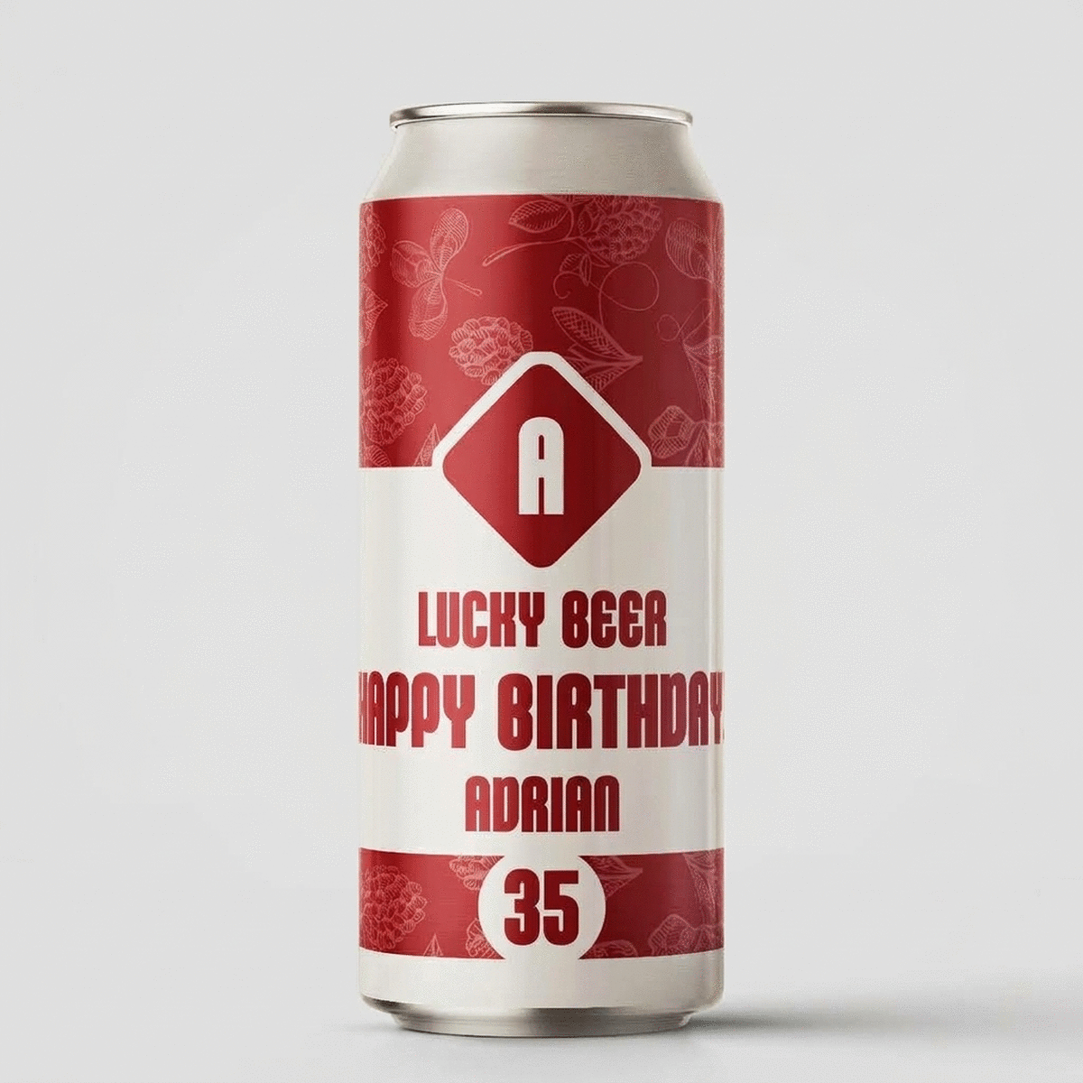 Birra in lattina personalizzata con testo - Lucky Beer