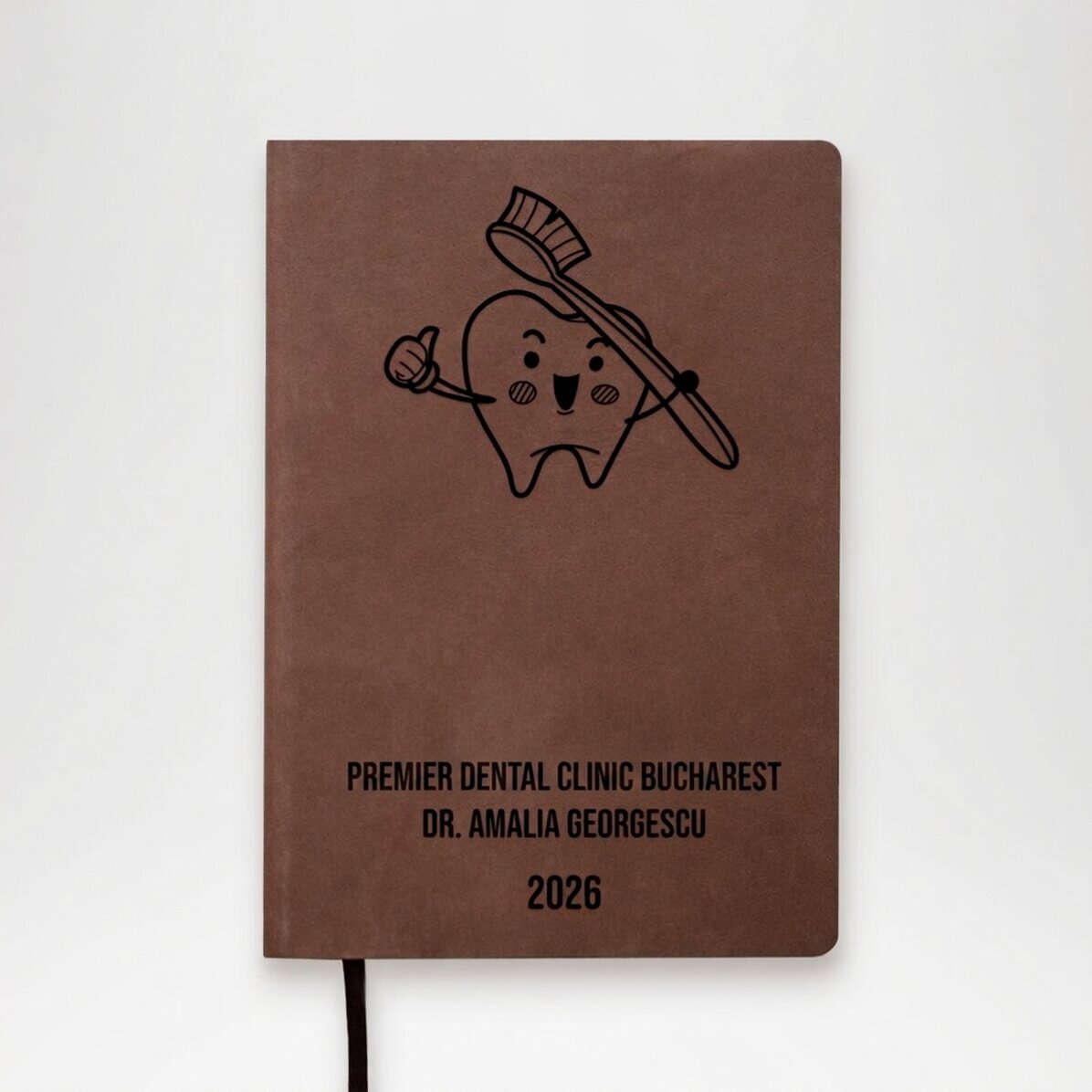 Agenda in pelle personalizzata con scritta - Dentista