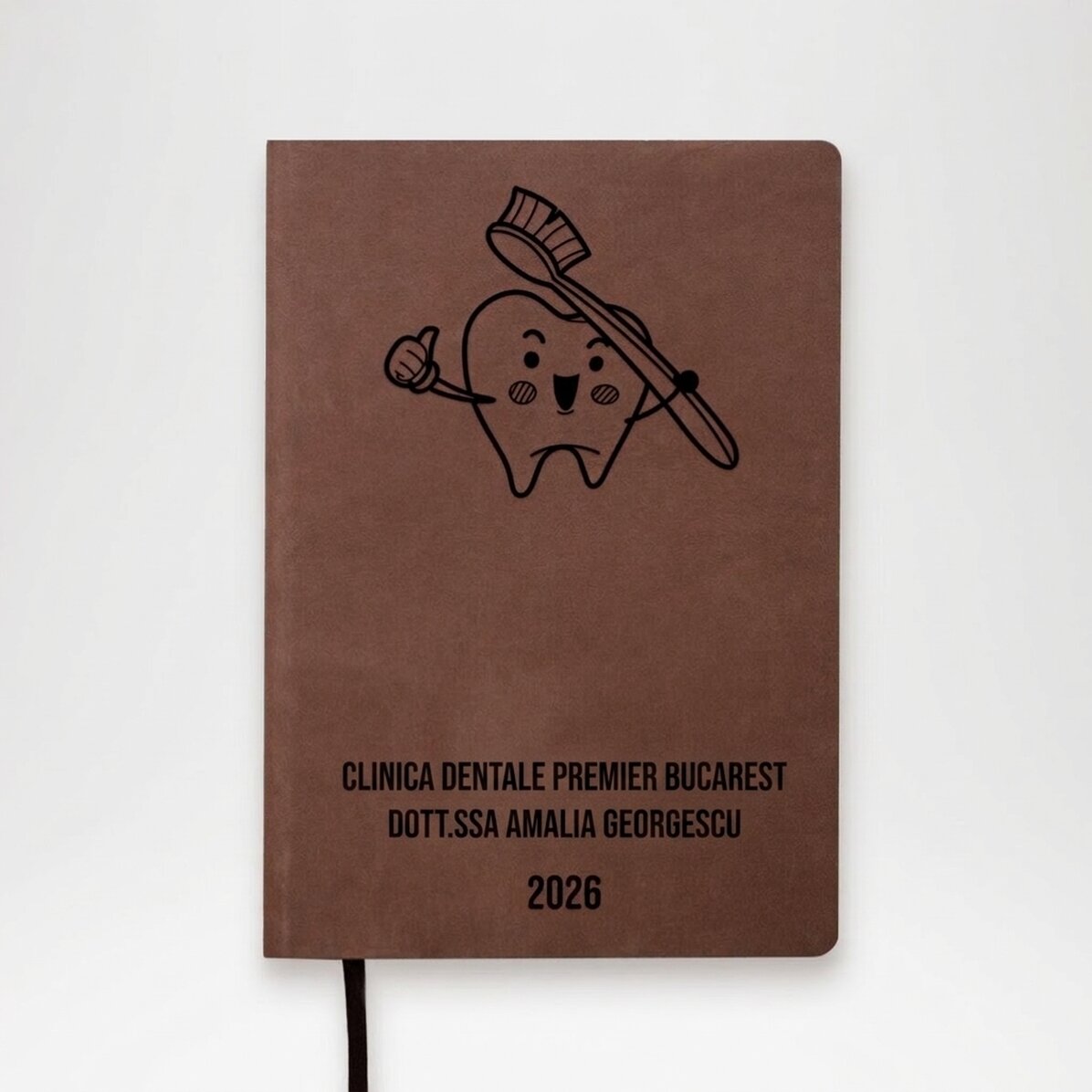 Agenda in pelle personalizzata con scritta - Dentista