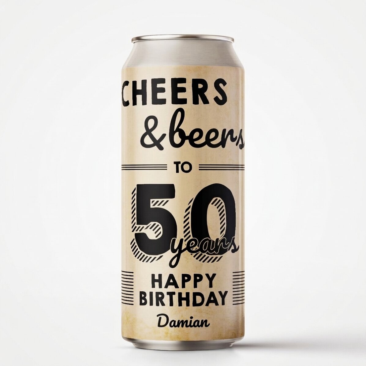 Birra in lattina personalizzata con testo - Cheers & Beers