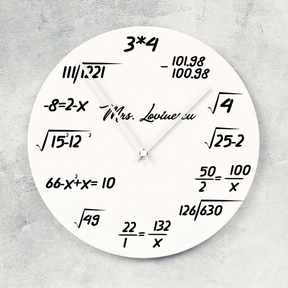 Orologio personalizzato con nome - Matematica