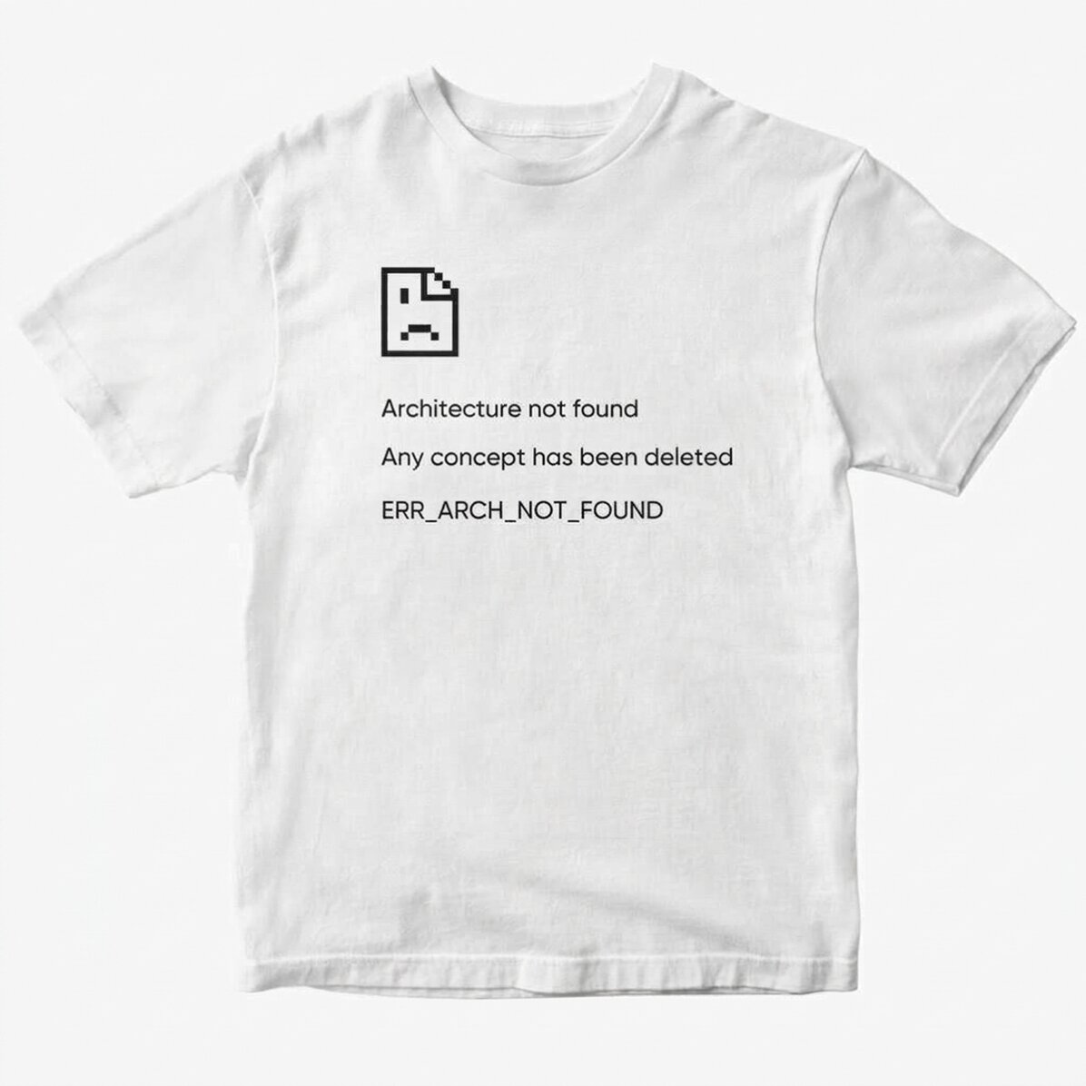 Maglietta in cotone personalizzata con scritta - Not Found