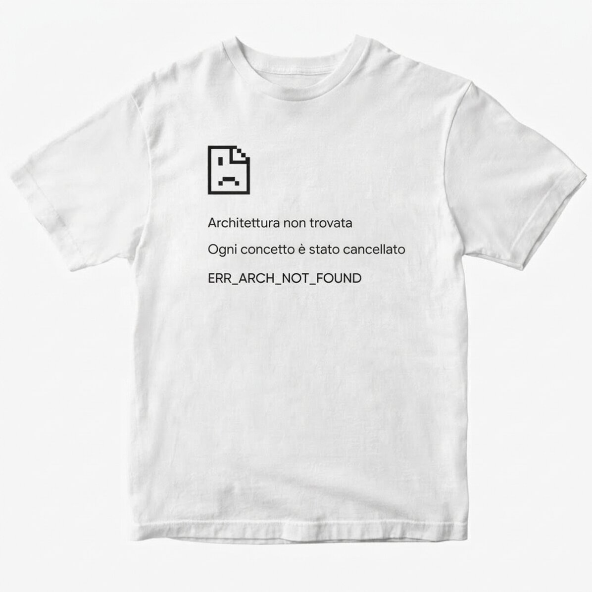 Maglietta in cotone personalizzata con scritta - Not Found