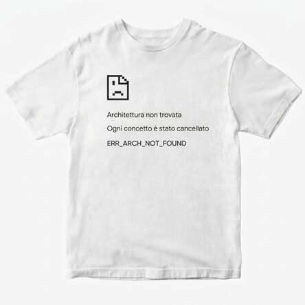 Maglietta in cotone personalizzata con scritta - Not Found