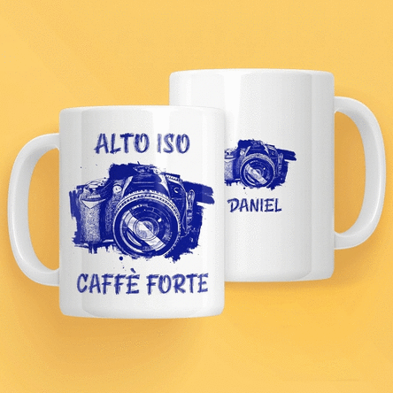 Tazza personalizzata con scritta per fotografi - Macchina fotografica