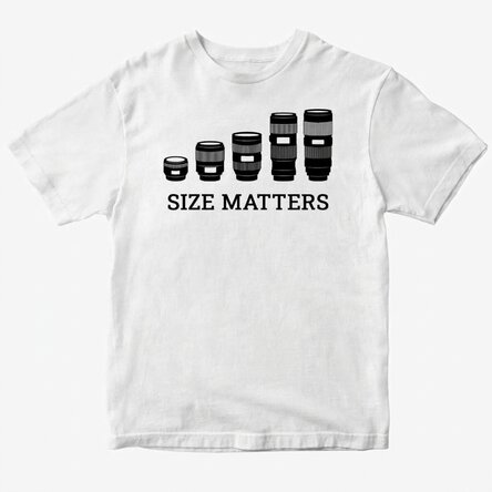 Custom cotton T-shirt for photographers - Size Matters