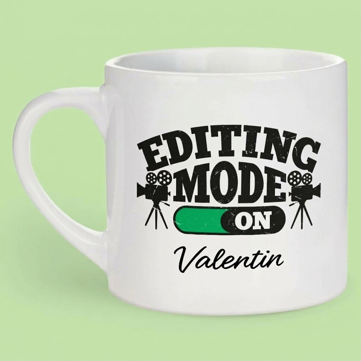Tazza da caffè personalizzata con scritta - Modalità modifica attiva
