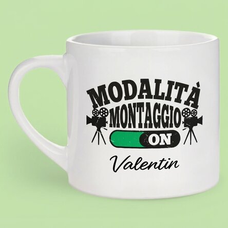 Tazza da caffè personalizzata con scritta - Modalità modifica attiva